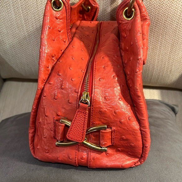 Isabella Adams Red Orange Designer Women's Bag - Picture 11 of 13